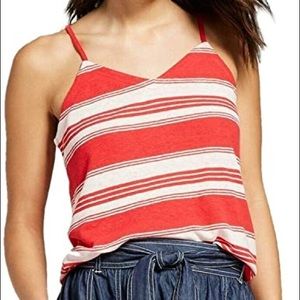 Universal Thread Red Striped Tank Size Large